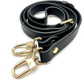Adjustable Genuine Leather Crossbody Strap, 46 3/8" (118 cm) - Square-Top Push-Gate Hooks