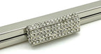 Rectangle Rhinestone Glue-In Kiss-Lock Purse Frame, 9 1/2" x 3" (24 x 7.5 cm)