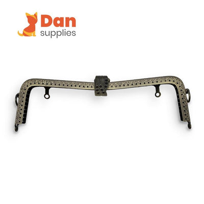 Arch Sew-In Kiss-Lock Purse Frame, 10" (26 cm) - Antique Bronze