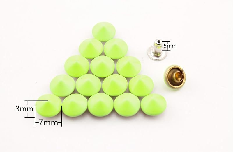 Cone Rivet / Copper Bullet Rivet Spike, Purse Rivets Studs for Leather Bag Making Clothing Shoes Yellow