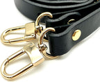 Adjustable Genuine Leather Crossbody Strap, 46 3/8" (118 cm) - Square-Top Push-Gate Hooks
