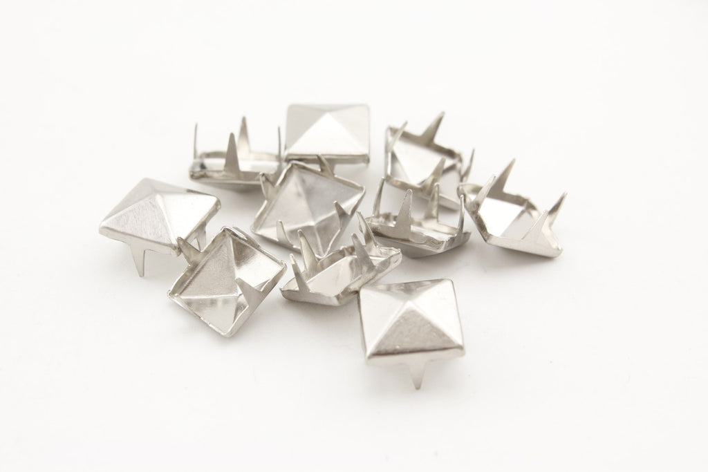 Solid Brass Pyramid Head Prong Studs