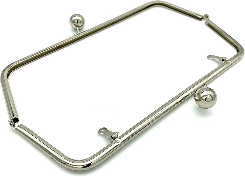 Rectangle Glue-In Kiss-Lock Purse Frame, 12" x 4" (30.5 x 10 cm)