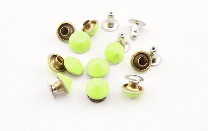 Cone Rivet / Copper Bullet Rivet Spike, Purse Rivets Studs for Leather Bag Making Clothing Shoes Yellow