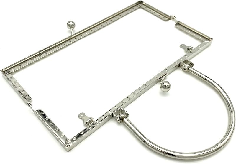 Rectangle Sew-In Kiss-Lock Purse Frame, 8 1/4" x 2 5/8" (21 x 6.5 cm)