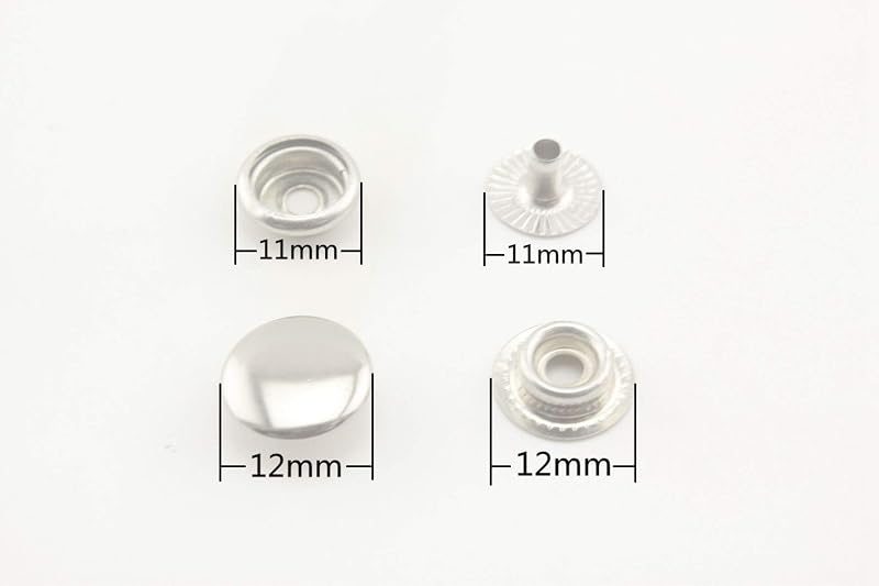 Solid Brass snap Fastener Buttons Washable Press Stud for Sewing Leather Craft Clothing - Sew-On Snap Button