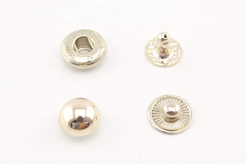 Zinc Alloy Dome-Top Snap Fastener Button Caps