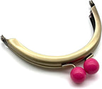 Color-Ball Glue-In Kiss-Lock Purse Frame, 8.5 x 5 cm