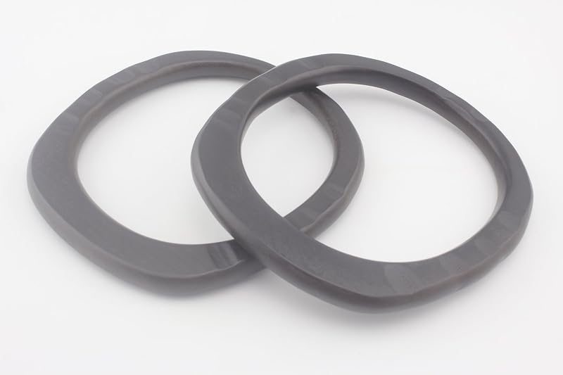 Oval Ring Wood Grommet Bag Purse Handles for Knitting Bag Purse Handle Making / Black