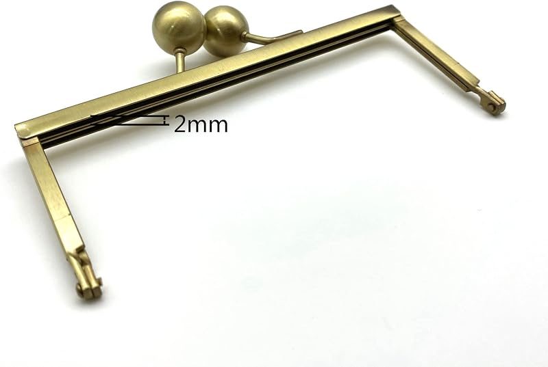 Rectangle Glue-In Kiss-Lock Purse Frame, 5 1/2" x 2 3/16" (14 x 5.5 cm)