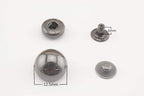 Solid Brass Dome-Top Snap Fastener Button Caps