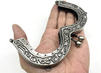 Vintage Embossed Sew-In Kiss-Lock Purse Frame, 5" x 3" (12.5 x 7.5 cm)