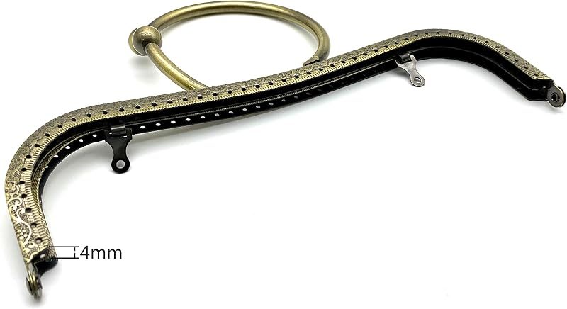 Rectangle Sew-In Kiss-Lock Purse Frame, 8 1/2" x 2 3/4" (21.5 x 7 cm)
