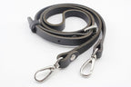 Adjustable Genuine Leather Crossbody Strap, 46 3/8" (118 cm) - Round-Eye Push-Gate Hooks