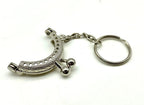 Half-Round Sew-In Kiss-Lock Purse Frame, 1 5/8" x 1" (4 x 2.5 cm)