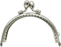 Half-Round Olive-Clasp Sew-In Kiss-Lock Purse Frame, 3 3/4" x 2 3/16" (9.5 x 5.5 cm)
