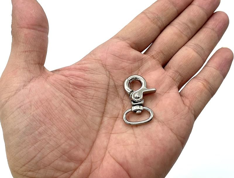 Lobster-Claw Swivel Clasp, Round Eye (8mm-1/2")