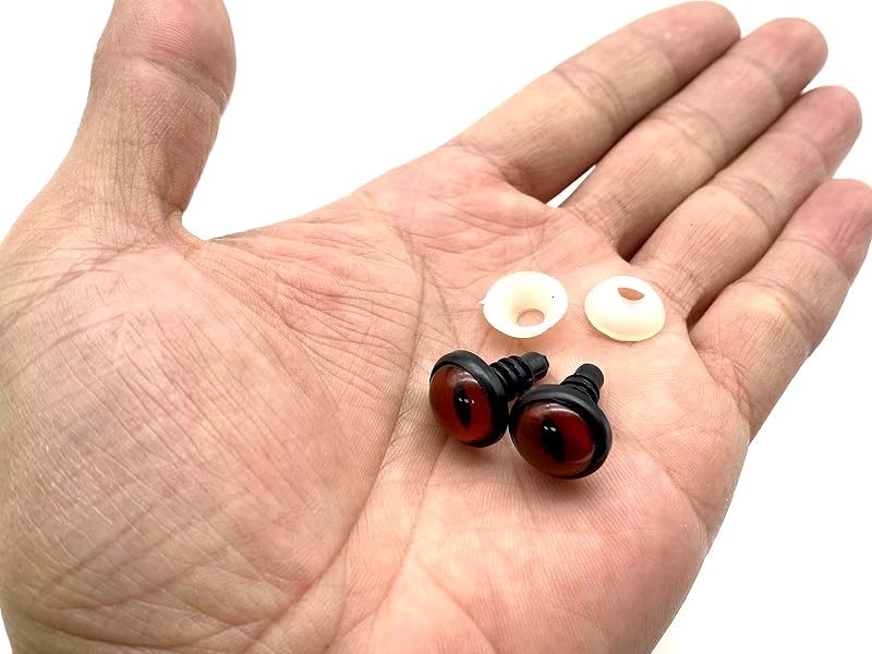 Plastic Safety Eyes with Washers - Cat Eye (Slit Pupil)