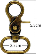 Lobster-Claw Swivel Snap Hook, D-Ring Eye