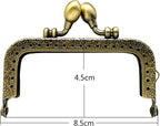 Rectangle Sew-In Kiss-Lock Purse Frame, 8.5 x 4.5 cm