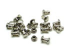 Double Flat Rivet Solid Brass Double Cap, Purse Rivet Studs for Leather Bag Making Clothing Shoes