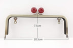 Color-Ball Glue-In Kiss-Lock Purse Frame, 20.5 x 7.5 cm