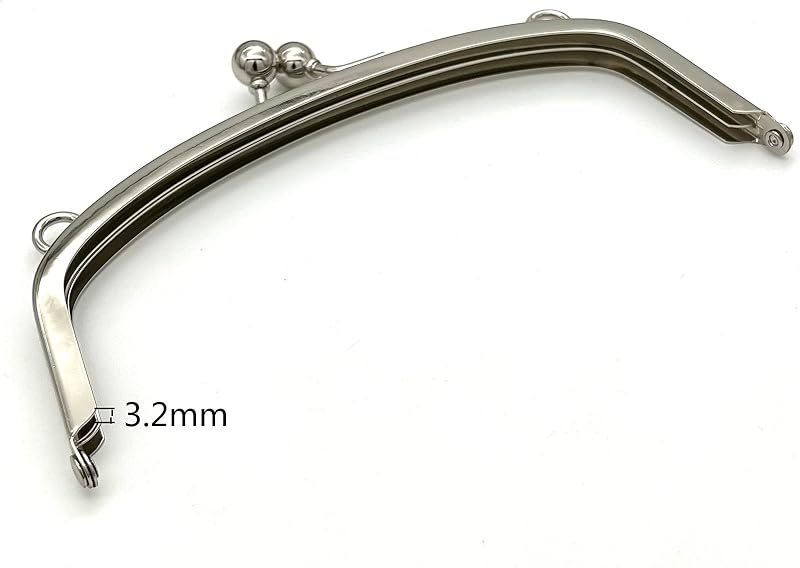 Arch Glue-In Kiss-Lock Purse Frame, 5 3/4" x 2 5/8" (14.5 x 6.5 cm)