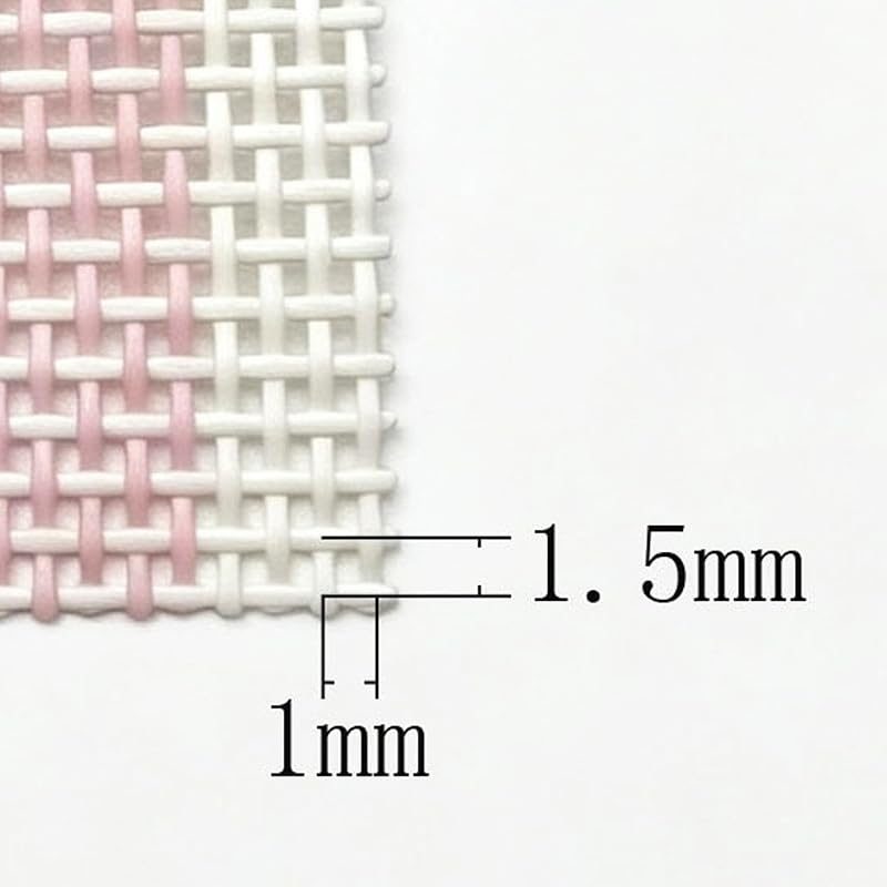 Vinyl Mesh Fabric by the Yard, 1x1 Open Weave Striped PVC Coated Polyester