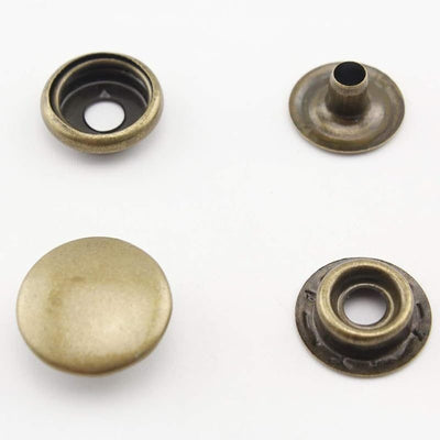 Iron snap Fastener Buttons Washable Press Stud for Sewing Leather Craft Clothing - Sew-On Snap Button - 5/8" (15 mm)