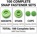 Plastic snap Fastener Buttons Washable Press Stud for Sewing Leather Craft Clothing 1/2" (12 mm)