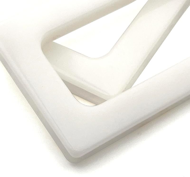 Resin Rectangle Cut-Out Purse Handles, 4 3/4" x 2 3/8" (12 x 6 cm) (Pair)