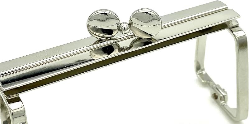 Barrel Glue-In Kiss-Lock Purse Frame, 3 3/8" x 1 9/16" (8.5 x 4 cm)