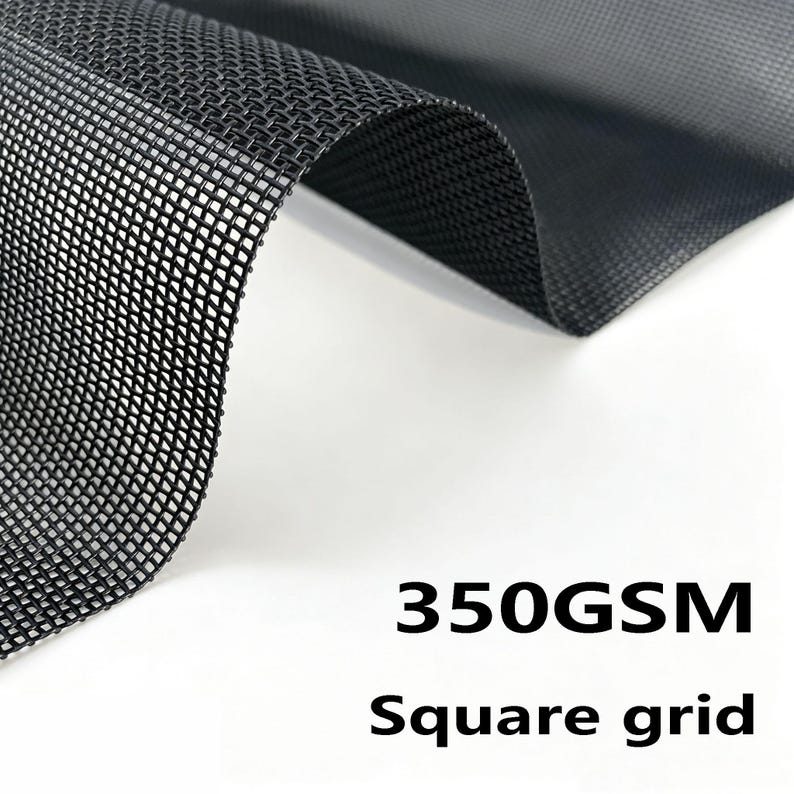 Black Textilene Pet Vinyl Mesh Screen Fabric , 59" Wide by the Yard, for Outdoor Chairs, Pet Beds, Tote Bags & Crafts