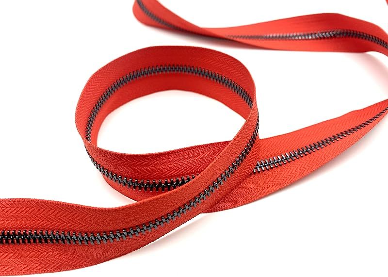 #5 Coil Zipper Solid Brass Teeth Two-Way Plough Cotton Zipper for Tailor Purse Sewing Crafter Special 1 Yards