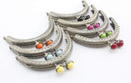 Half-Round Color-Ball Sew-In Kiss-Lock Purse Frame, 9 x 5 cm