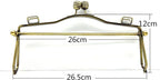 Large Sew-In Kiss-Lock Purse Frame with Handle