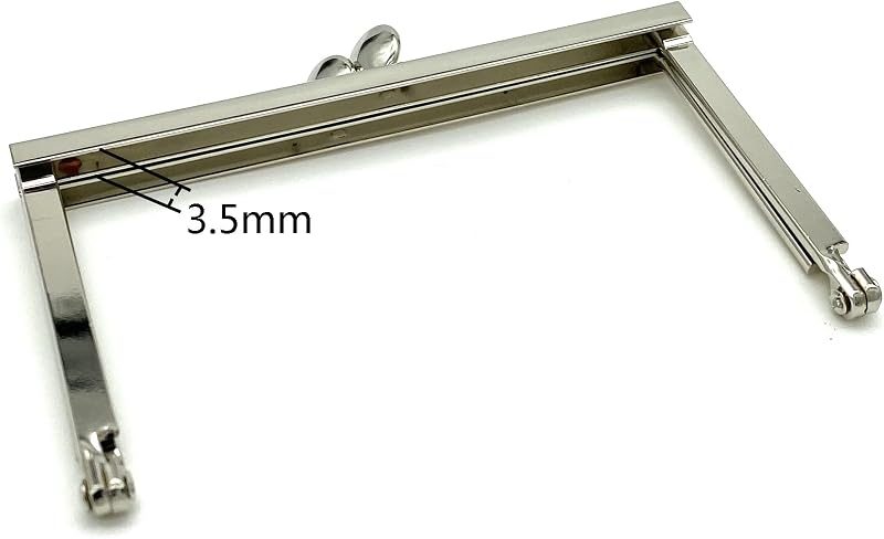Rectangle Glue-In Kiss-Lock Purse Frame, 4" x 2 9/16" (10.5 x 6.5 cm)