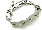 Vintage Embossed Screw-In Kiss-Lock Purse Frame, 5" x 2 3/16" (12.5 x 5.5 cm) - Baroque Scroll