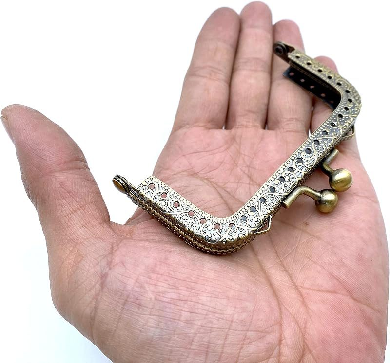 Rectangle Sew-In Kiss-Lock Purse Frame, 3 3/8" x 1 3/4" (8.5 x 4.5 cm)