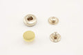 Zinc Alloy Flat-Cap Snap Fastener Buttons, 10 & 12 mm