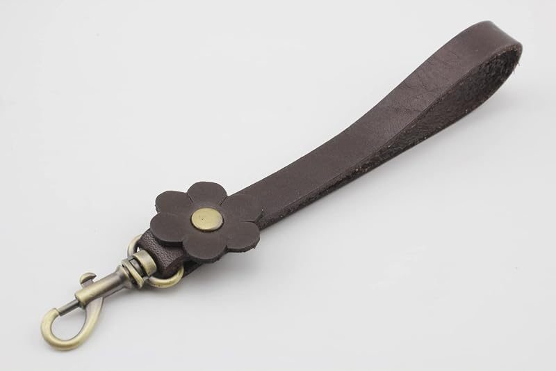 Genuine Leather wristlet strap Wrist straps Handle with lobster clasp for key fob replacement