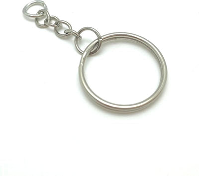 Split Key Ring with Swivel Clasp (2.4cm) - Nickel