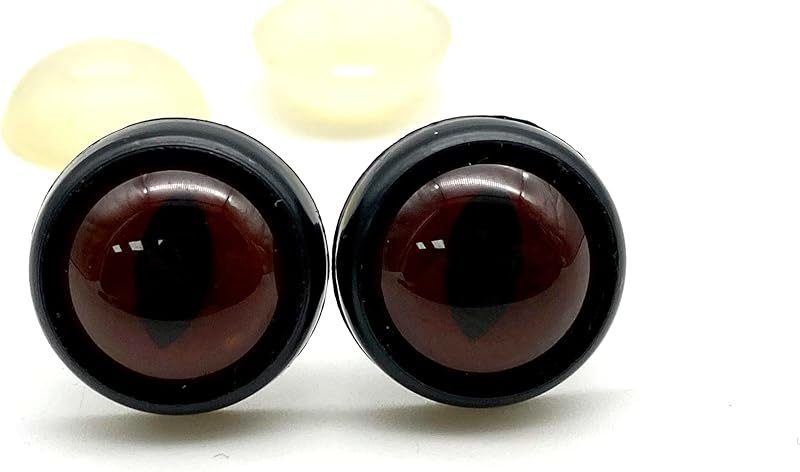 Plastic Safety Eyes with Washers - Cat Eye (Slit Pupil)
