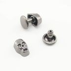 Skull Head Studs Rivets Zinc alloying Double Cup Decorative for Punk Leather Purse Bag Clothing Shoes