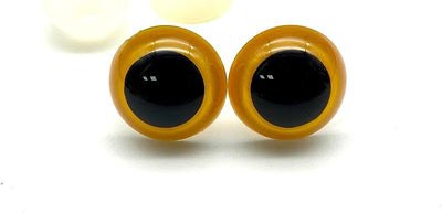 Plastic Safety Eyes with washers / 14 pcs Wheat - 9/16" (14 mm)