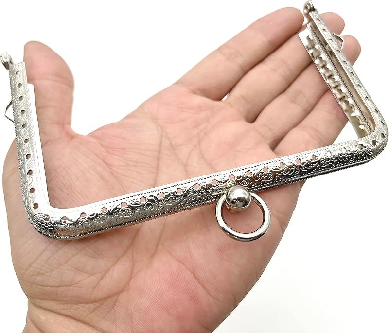 Rectangle Sew-In Kiss-Lock Purse Frame, 5 1/8" x 3 1/8" (13 x 8 cm)
