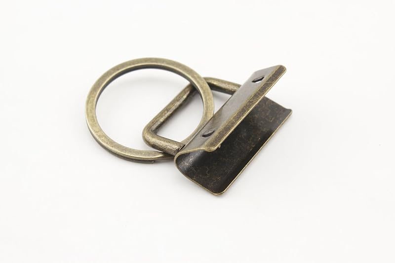 Key Fob Hardware with D-Ring and Split Ring