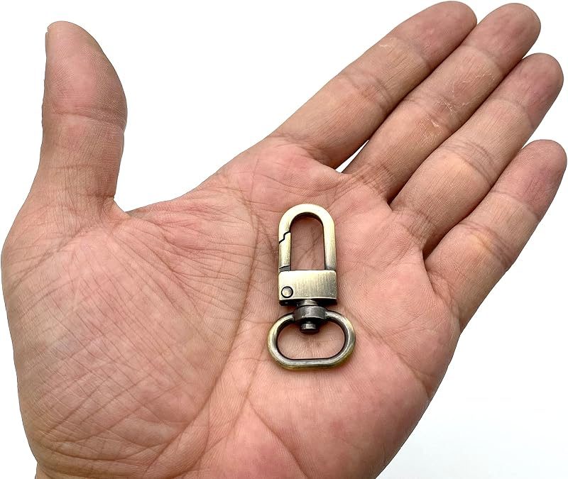 Push-Gate Swivel Clasp, Round Eye (5/8", 4cm)