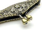 Vintage Embossed Sew-In Kiss-Lock Purse Frame, 5" x 2 5/8" (12.5 x 6.5 cm)