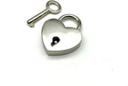 Bag Purse Clutch Padlock with Key Heart Shape zinc alloying for Jewelry Necklace Charm Box Making Hardware